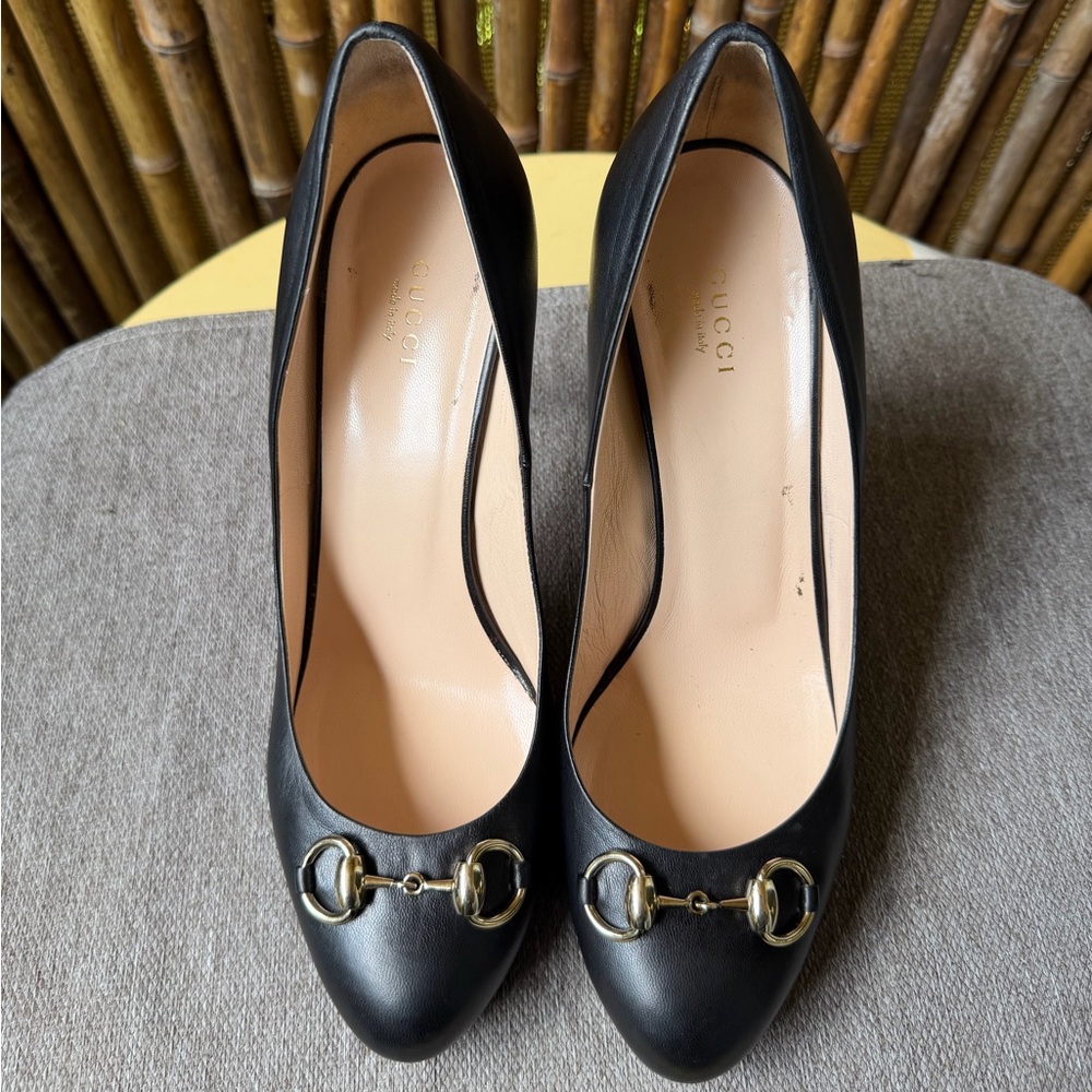 GUCCI horsebit leather heels - Picture 6 of 8